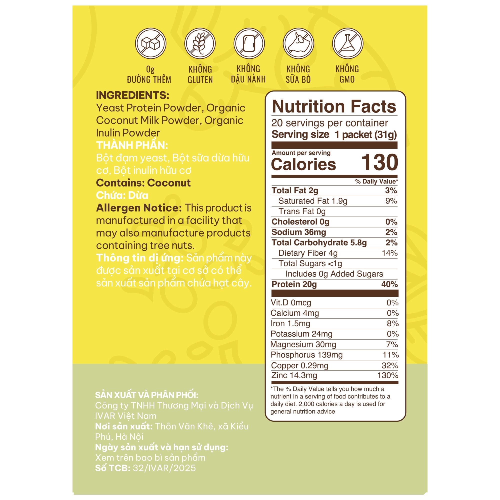 Yeast Hero Protein Original - Ảnh 4