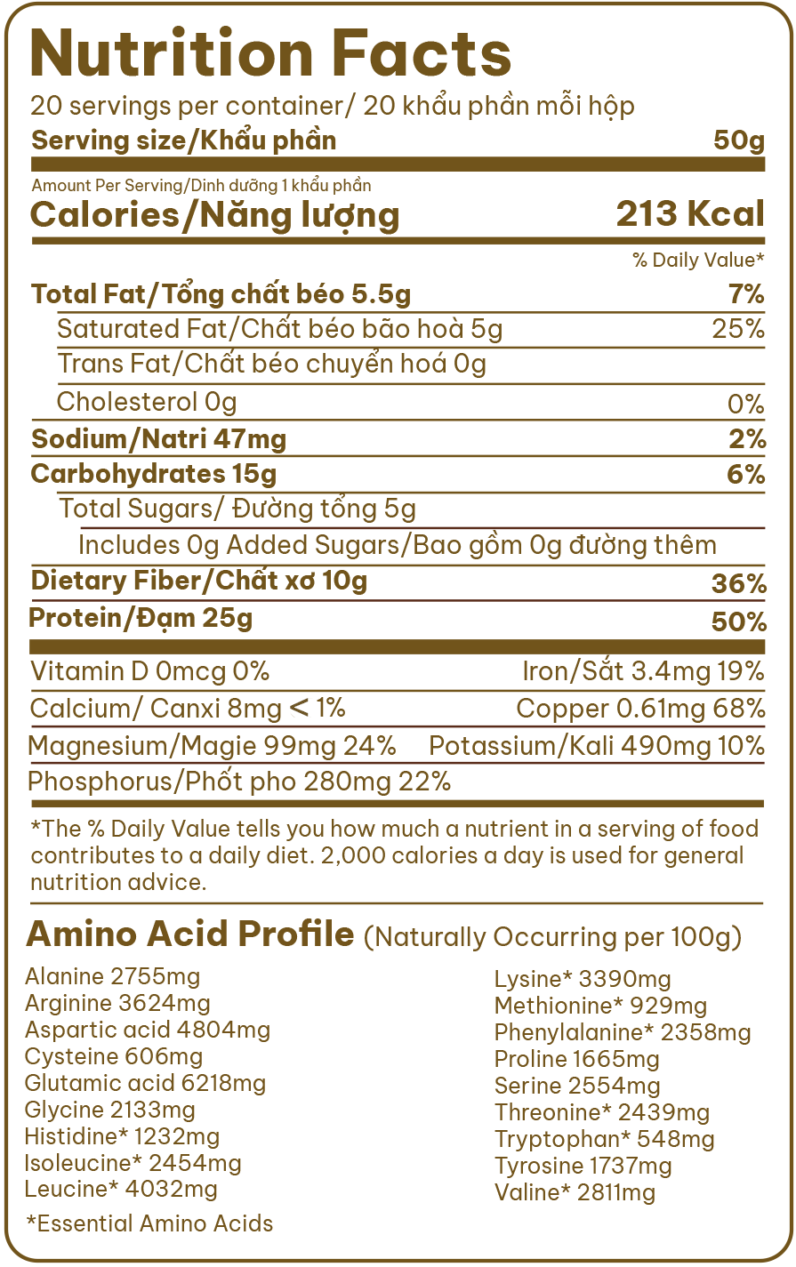 Bang dinh duong Yeast Hero Overnight Protein Original 1