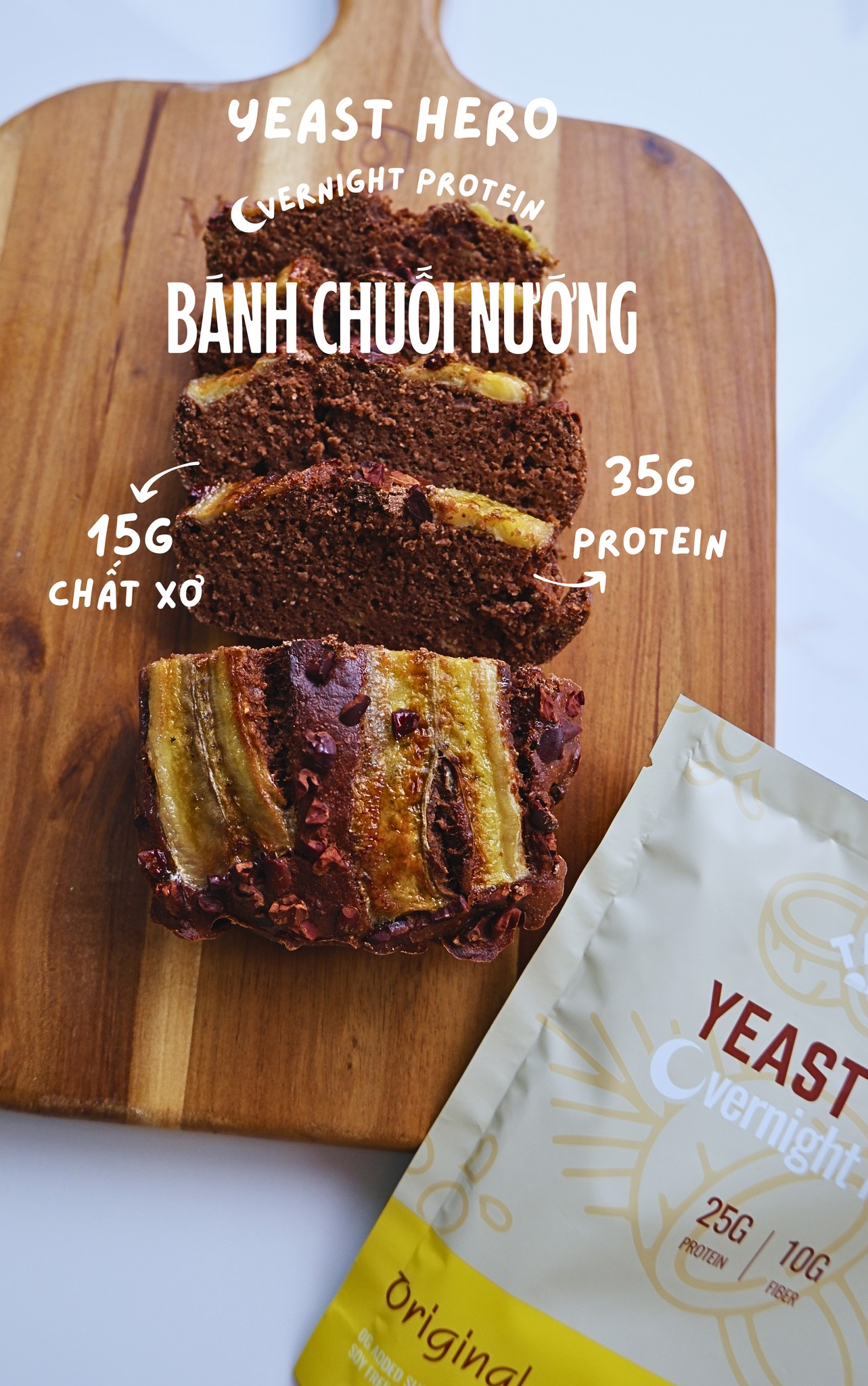 CÔNG THỨC: Bánh chuối nướng protein 1 thean yeasthero overnight protein cong thuc banh chuoi nuong