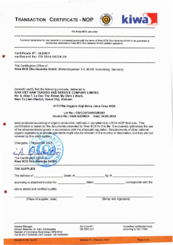 Trang chủ 28 Zaokang Organic Certificate