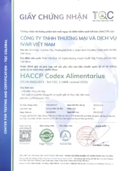 Affiliate 22 Chứng nhận HACCP