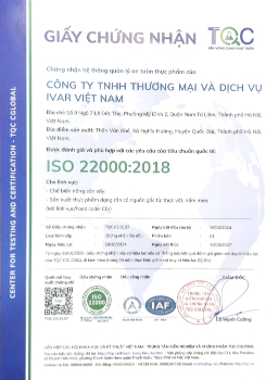 Chứng nhận ISO 22000